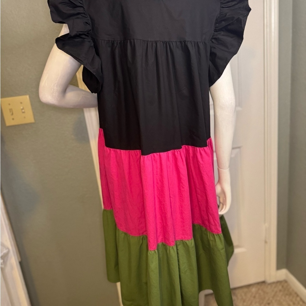Hana Oversized Summer Dress Fluttered Sleeves Size 38. G#114 - Picture 8 of 10